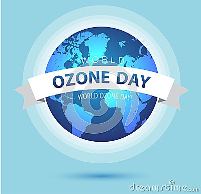 World or international ozone day vector design for poster and greeting Vector Illustration