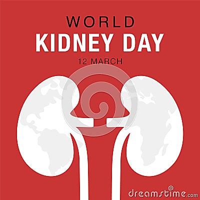 World Kidney Day, concept healthcare banner. Vector Illustration