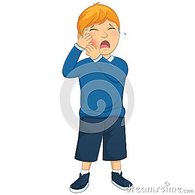 Isolated Kid Tooth Pain Vector Illustration Vector Illustration