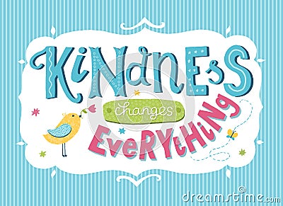 World kindness day card Vector Illustration