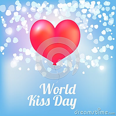 World kiss day ballons Vector Illustration