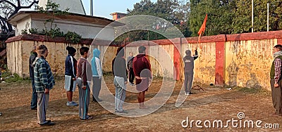 World largest organization RSS team social activities & physically activities early morning started. Editorial Stock Photo