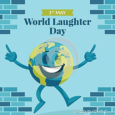 Banner design of world laughter day Vector Illustration