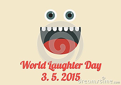 World Laughter Day card Vector Illustration