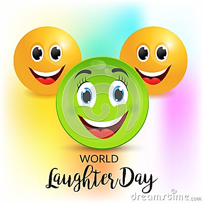 World Laughter Day. Cartoon Illustration
