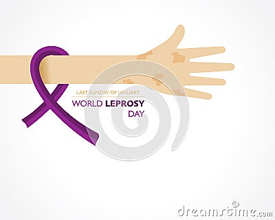 World Leprosy Day observed on last Sunday of January every year Vector Illustration