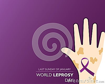World Leprosy Day observed on last Sunday of January every year Vector Illustration