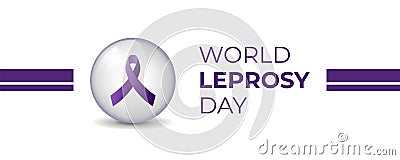 Leprosy day poster on white background Vector Illustration