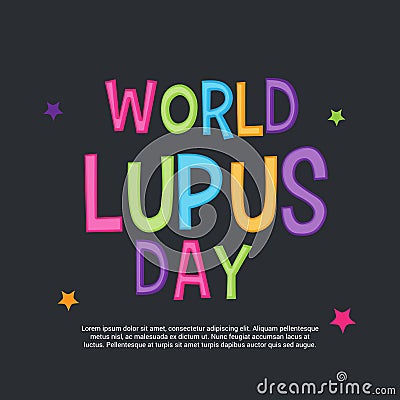 World Lupus Day. Cartoon Illustration