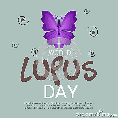 World Lupus Day. Cartoon Illustration