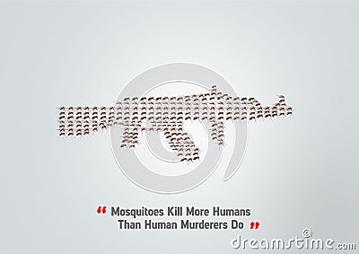 World Malaria Day Concept-Mosquitoes Kill More Humans Than Human Murderers Do. Stock Photo