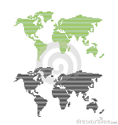 World map Cartoon Illustration