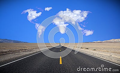 World map in cloud formation. Stock Photo