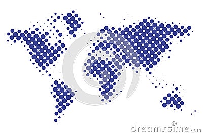 World map dotted, minimal icon style, concept, vector Vector Illustration