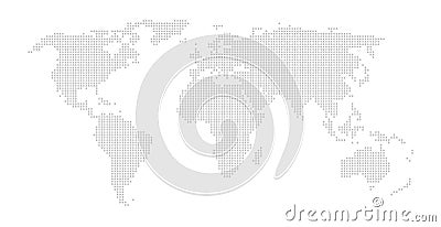 World map with grey dots Stock Photo