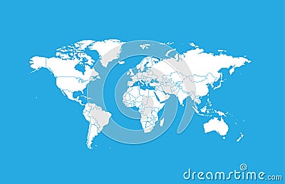 World map-countries Cartoon Illustration