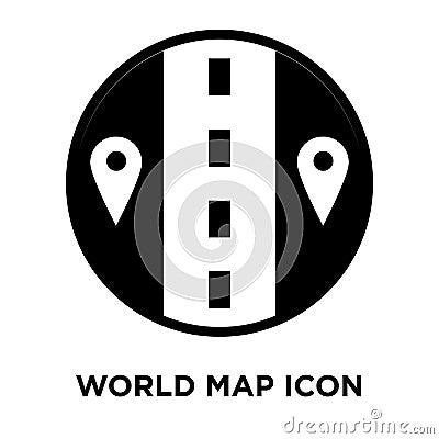 World map icon vector isolated on white background, logo concept Vector Illustration