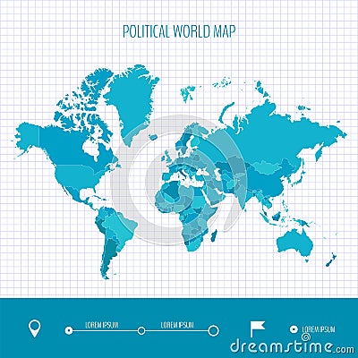 World map infographic. Vector illustration. Vector Illustration