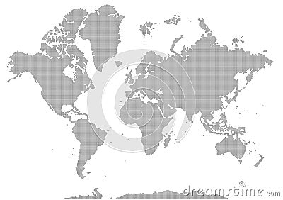 World map pixelated Vector Illustration