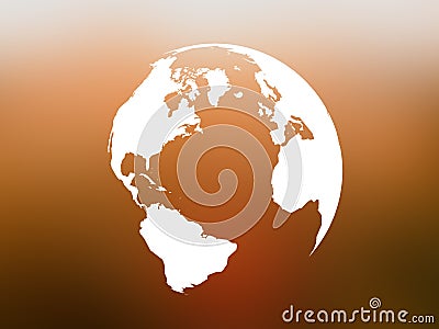 World map with radar sign in mixed colour background Stock Photo