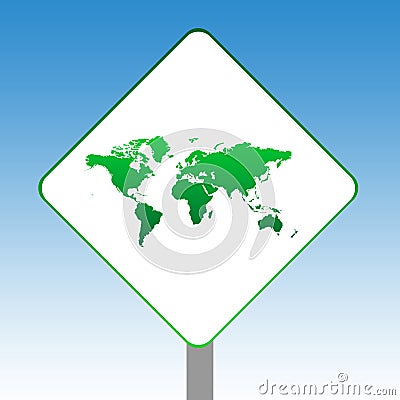 World Map sign Stock Photo