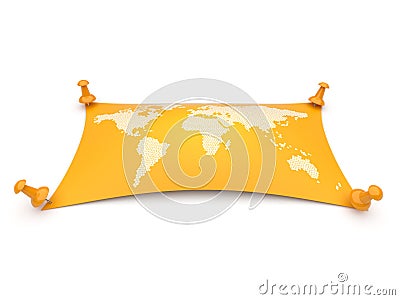 World map. travel, geography. Isolated Stock Photo