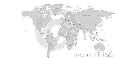 World Map in detail Stock Photo
