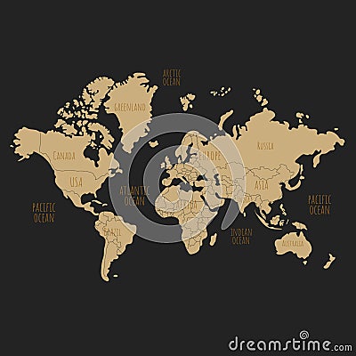 World map vector illustration. Vector Illustration