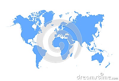 World map vector isolated on white background. Globe worldmap icon. Vector Illustration