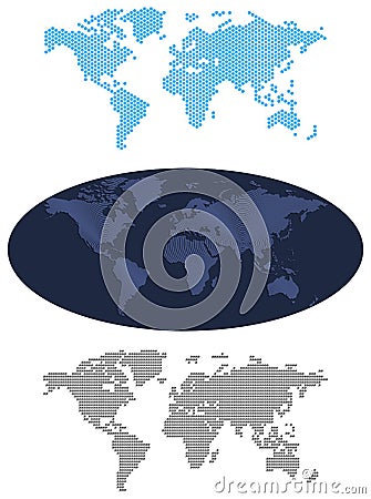 World maps-Illustration-maps Stock Photo