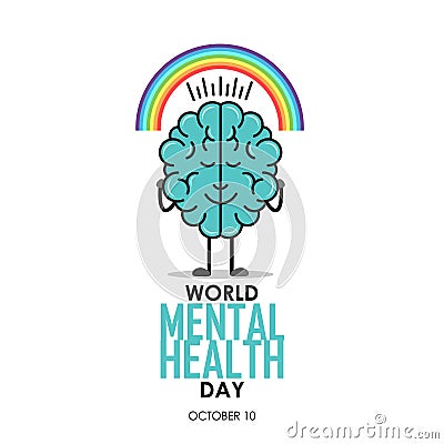 World Mental Health Day background Vector Illustration