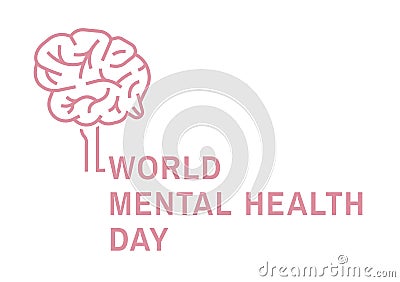 World mental health day. International event poster Vector Illustration