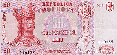 World money collection. Fragments of Moldova money Editorial Stock Photo