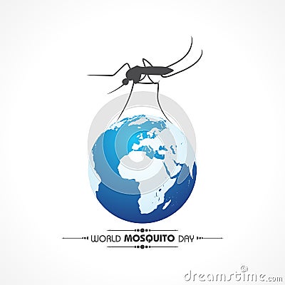 World Mosquito Day Design With Elegant Background Vector Illustration