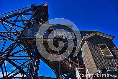 World museum of mining little orphan mine headframe Butte Montana Stock Photo