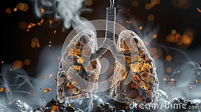 World No Tobacco Day Concept, anti smoking, and no smoking, lung Stock Photo