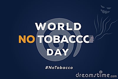 world no tobacco day horizontal banner illustration Vector Illustration