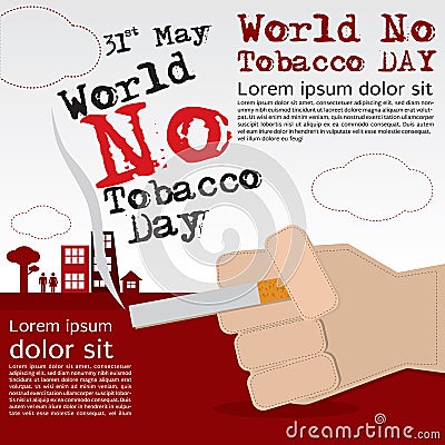 World No Tobacco Day. Vector Illustration