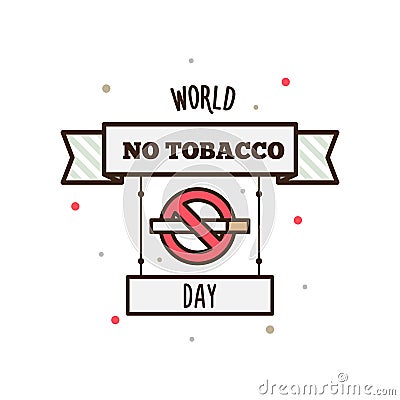 World No Tobacco Day. Vector illustration. Cartoon Illustration