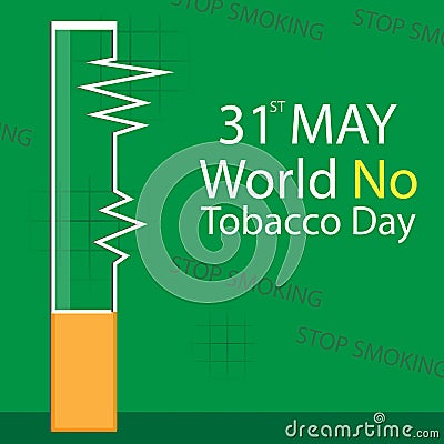 World No Tobacco Day vector Vector Illustration