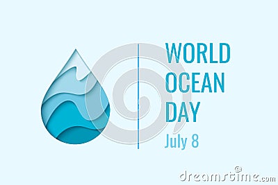 World Ocean Day - vector concept Vector Illustration