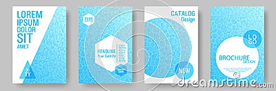 World Oceans Day brochure cover templates set. Vector Illustration