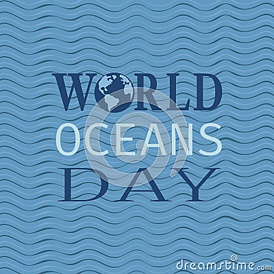 World oceans day Vector Illustration