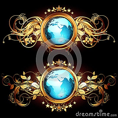 World with ornate Vector Illustration