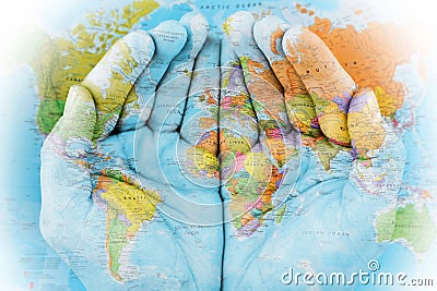 The world in our hands Stock Photo