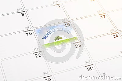 World Ozone Day concept. Stock Photo