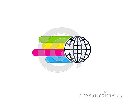 World Paint Logo Icon Design Vector Illustration