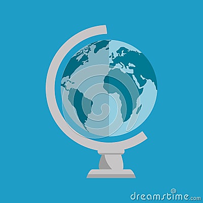 World planet earth school supply Vector Illustration
