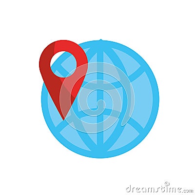 World pointer gps map and navigation Vector Illustration