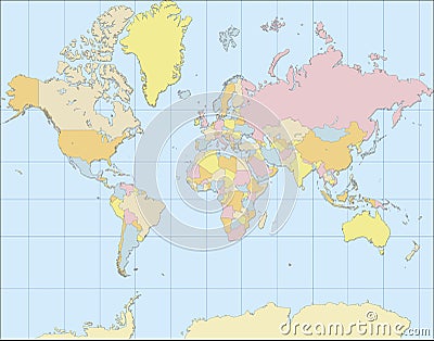 World Political Map Vector Illustration